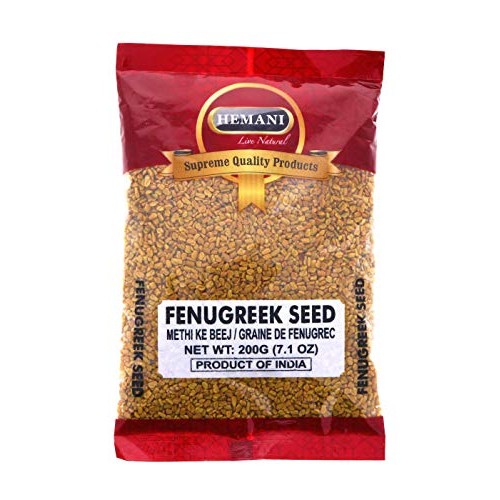 Hemani Fenugreek Seed Whole Methi - Indian Spice 200G 7.1 Oz