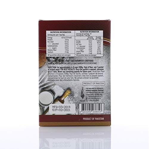Instant Yeast 11G -Single Use Packets - Stays Fresh!