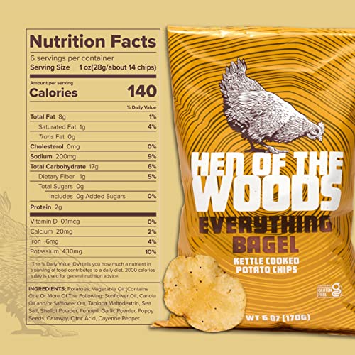 Hen Of The Woods Kettle Cooked Potato Chips, Everything Bagel Fl