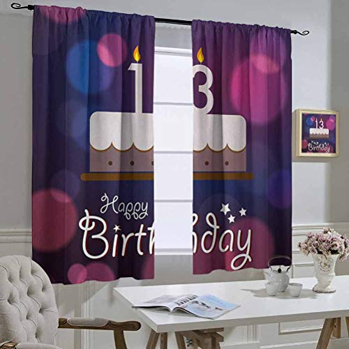 Hengshu 13Th Birthday 99% Blackout Curtian, Hand Drawn Style Par