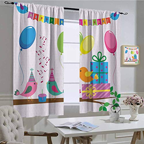 Hengshu Birthday Decorations For Kids Short Curtian Singing Bird