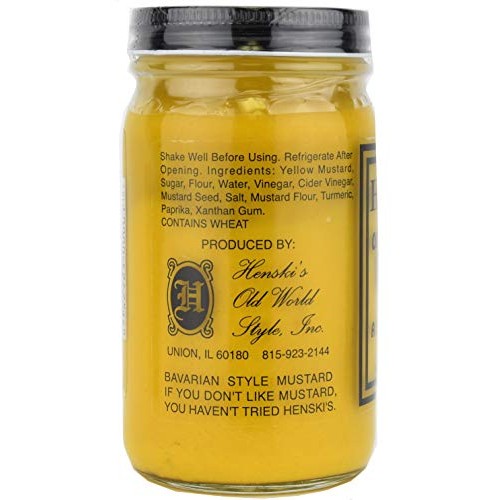 Henskis Old World Style Mustard Sweet And Tangy