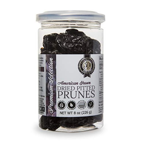 Herb Guru American Grown Dried Pitted Prunes, 8 Oz