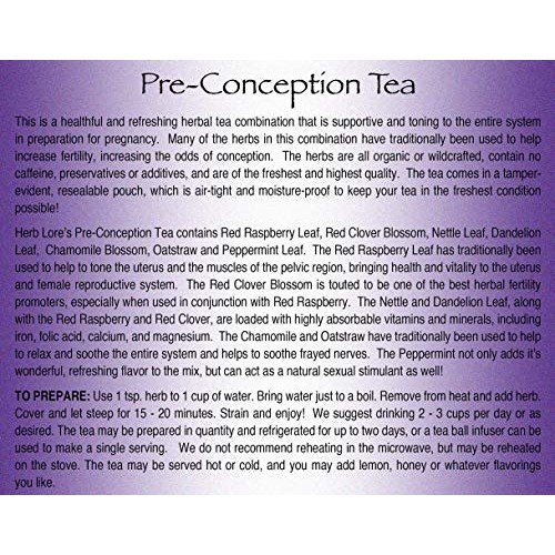 Fertility Tea For Women - 60 Cups - Loose Leaf Herb Lore Preconc