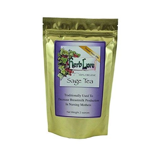 Herb Lore Sage Tea - 60 Cups - Loose Leaf - Helps Stop Breast Mi