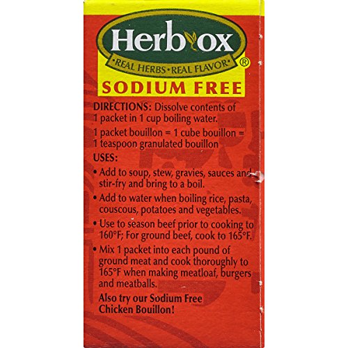 Herb-Ox Beef Instant Broth &Amp; Seasoning, Sodium Free, 8-Count Pac