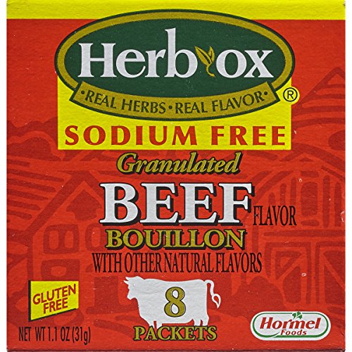 Herb-Ox Beef Instant Broth &Amp; Seasoning, Sodium Free, 8-Count Pac
