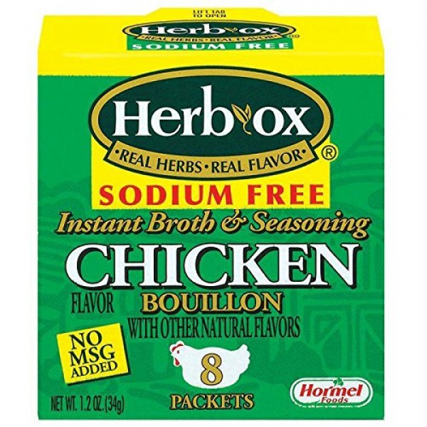 Herb-Ox Bouillon Chicken Instant Broth and Seasoning, 1.2 oz, 8 ...