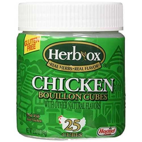 Herb-Ox Bouillon Cubes Chicken Bouillon 25 Ct 3.33-Oz Gluten Free