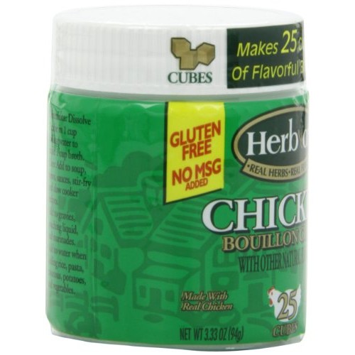 Herb-Ox Chicken Bouillon Cubes, 25-Cubes Pack Of 12