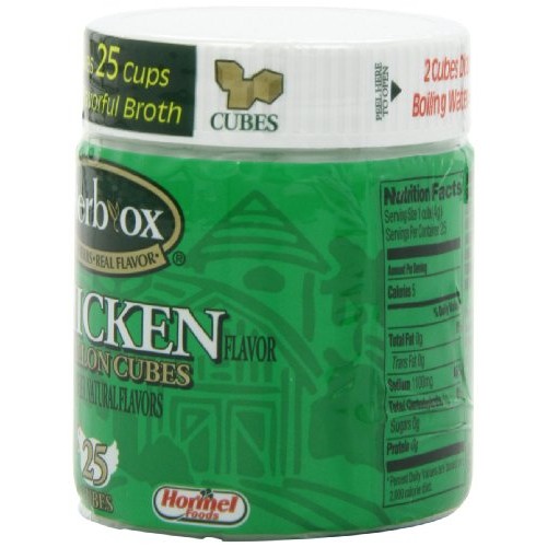 Herb-Ox Chicken Bouillon Cubes, 25-Cubes Pack Of 12