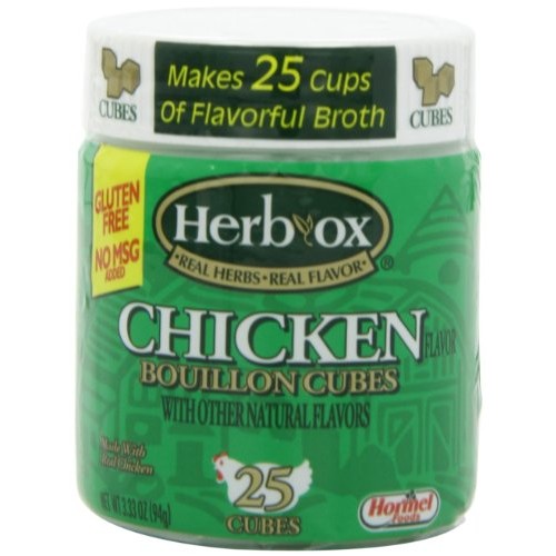 Herb-Ox Chicken Bouillon Cubes, 25-Cubes Pack Of 12
