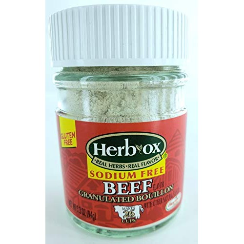 HerbOx SodiumFree Beef Flavored Granulated Boullion, 3.3