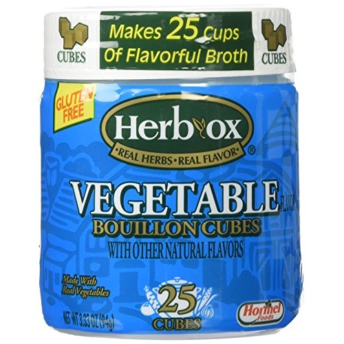 Herb-Ox Vegetable Bouillon Cubes 3.33Oz 25 Cubes Herb-Ox Vegetable Bouillon Cubes 3.33Oz 25 Cubes