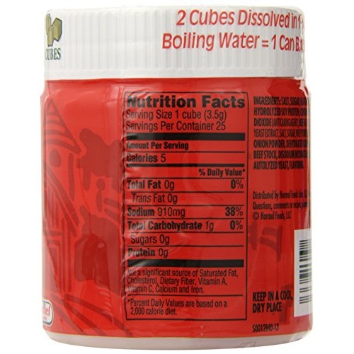 Herbox Bouillon Cubes Beef 25 Cubes, 3.2500-Ounces Pack Of6