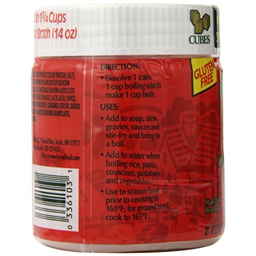 Herbox Bouillon Cubes Beef 25 Cubes, 3.2500-Ounces Pack Of6