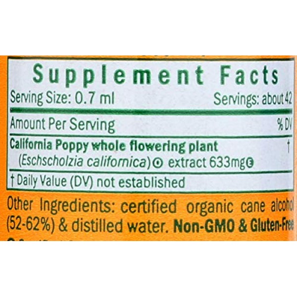 Herb Pharm Organic California Poppy Extract, 1 Fz