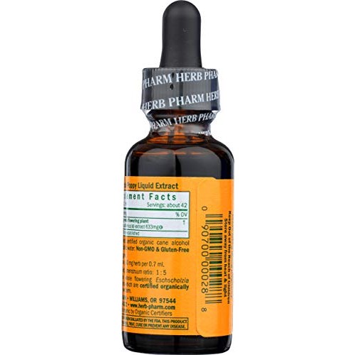 Herb Pharm Organic California Poppy Extract, 1 Fz