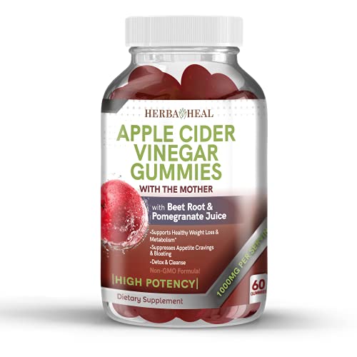Apple Cider Vinegar Gummies For Weight Loss With Mother, Beet Ro