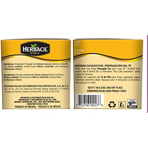 Herbacil Pineapple Tea. Natural And Refreshing. Mood Enhancer An