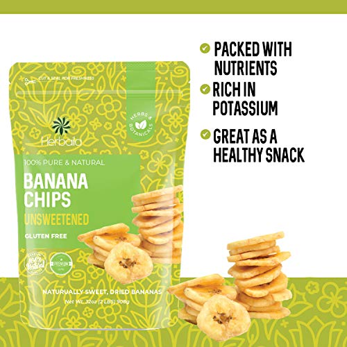 Dried Banana Chips Unsweetened Bulk, 1 Lb. Dried Bananas, Unswee