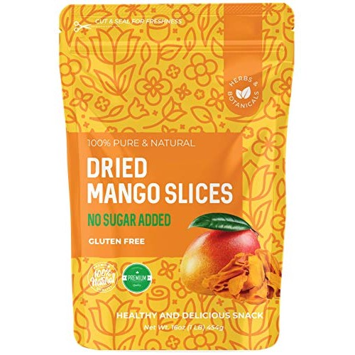 Dried Mango No Sugar Added, 16 Oz. Dried Mangoes, Unsweetened Dr