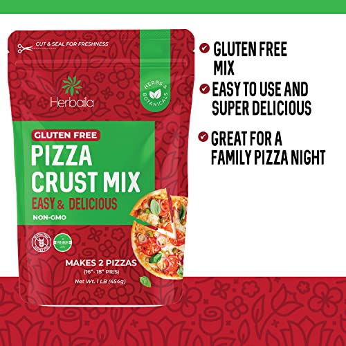 Gluten Free Pizza Crust Mix 16oz - Easy To Make Pizza Dough - Ke...