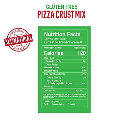 Gluten Free Pizza Crust Mix 16oz - Easy To Make Pizza Dough - Ke...