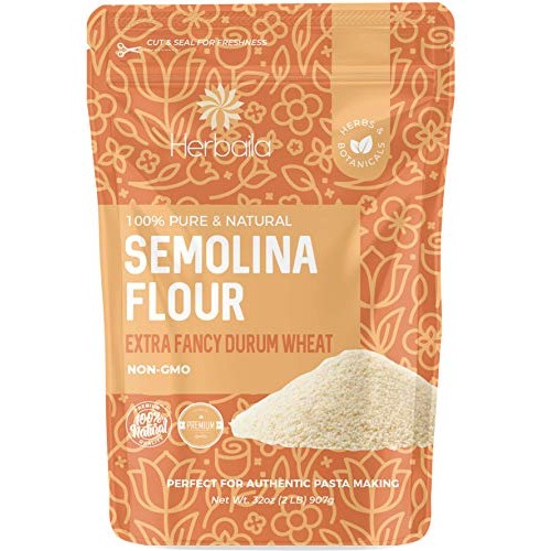 Semolina Flour 2Lbs / 32Oz, Fine Semolina Flour For Pasta, Pizza