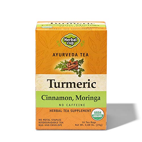 Herbal Cup Turmeric Cinnamon Moringa Tea - 16 Tea Bags Organic
