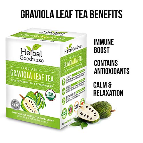 Graviola Leaf Tea - Soursop Dried Leaves - Usda Certified Organi