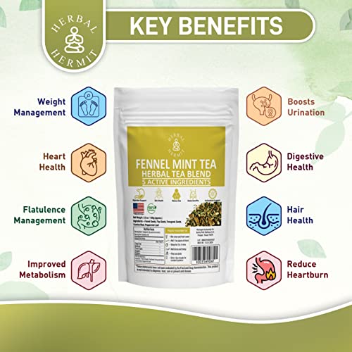 Fennel Digestive Tea 3.5oz / 100g With Peppermint, Licorice, F...