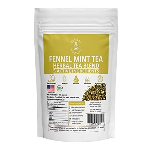 Fennel Digestive Tea 3.5oz / 100g With Peppermint, Licorice, F...