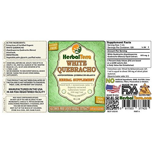 White Quebracho Aspidosperma Quebracho-Blanco Glycerite, Dried