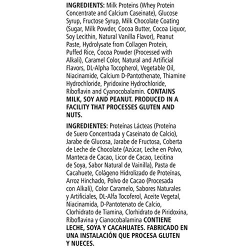 Protein Snack Bars 14 Per Box Chocolate Peanut Flavor For Energy