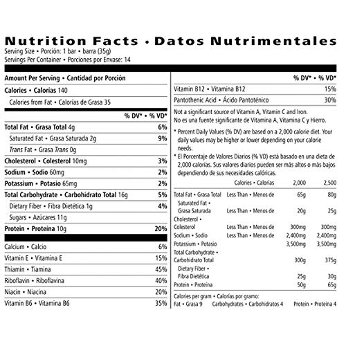 Protein Snack Bars 14 Per Box Chocolate Peanut Flavor For Energy