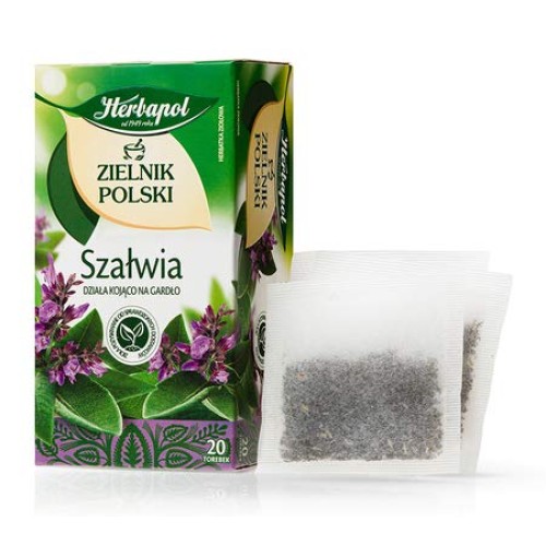 Herbapol Sage Leaf Tea Szalwia - 20 Tea Bags 1.2G X 2 Pack 24