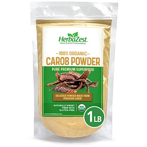 Herbazest Carob Powder Organic - Premium Delicious Carob From Pe