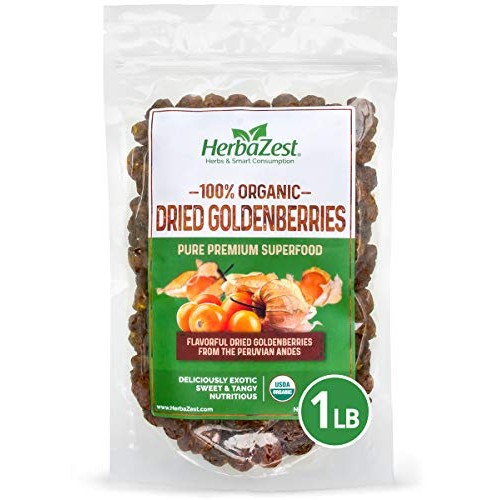 HerbaZest Goldenberries Dried Organic - 1 LB - USDA Certified, V...