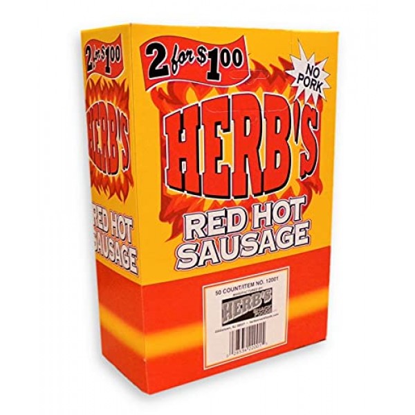 Herbs Red Hot Sausage 50ct 2 for $1