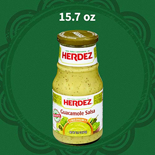 Herdez Guacamole Salsa, Medium, 15.7 Oz