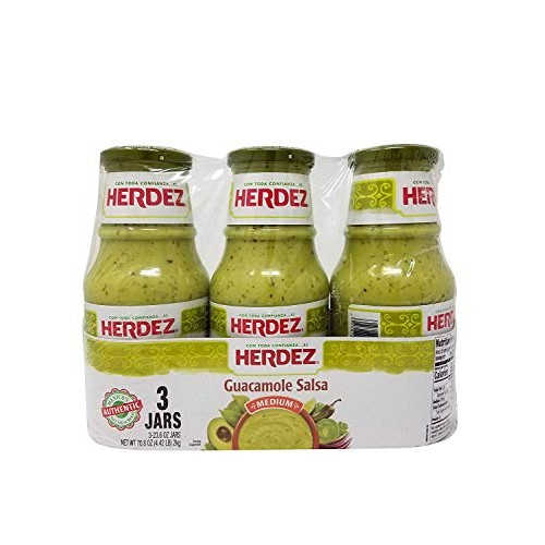 Herdez Guacamole Salsa - Medium - 3 Jars Net 4.42 Lb