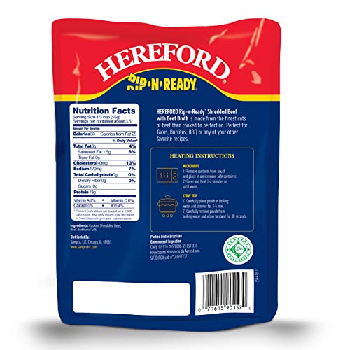 Hereford Shredded Beef With Beef Broth| Shelf Stable | Halal | F
