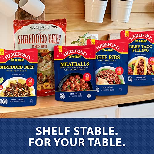 Hereford Shredded Beef With Beef Broth| Shelf Stable | Halal | F
