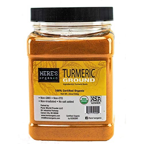 Heres Organic - Usda Certified Fresh Organic Indian Turmeric Po