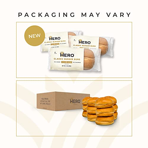 Hero Classic Burger Buns — 0g Net Carbs, 0g Sugar, 90 Calories p...
