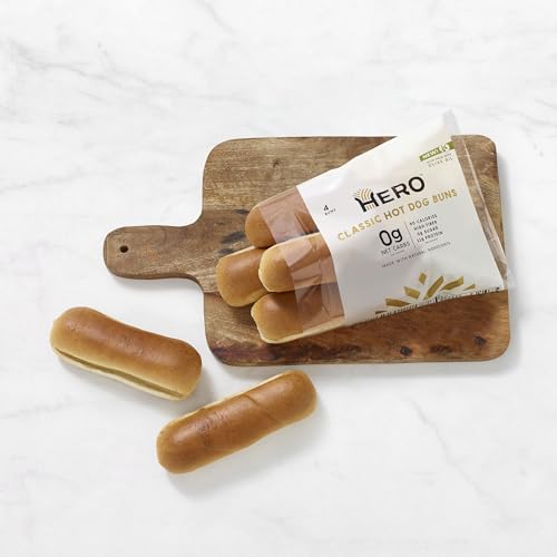 Hero Classic Hot Dog Bun - Delicious Rolls & Net Low Carb Hot Do... Hero Classic Hot Dog Bun - Delicious Rolls & Net Low Carb Hot Do...
