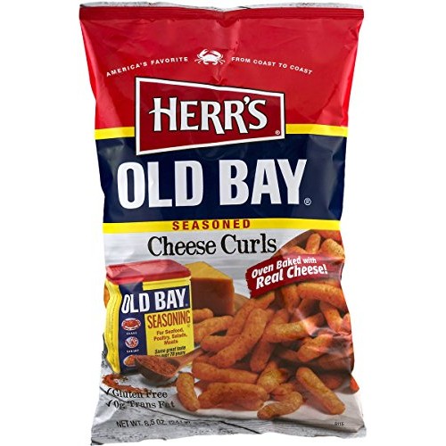 Herrs Old Bay Seasoned Cheese Curls 7.5 Ounce Bag 4 Bags - Ma