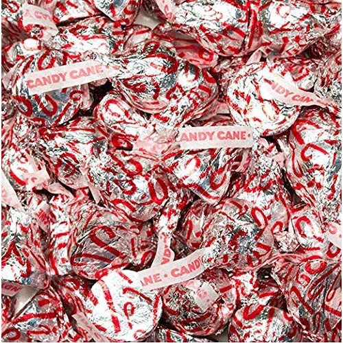 Hersheys Candy Cane Mint Candy With Stripes And Candy Bits, Red