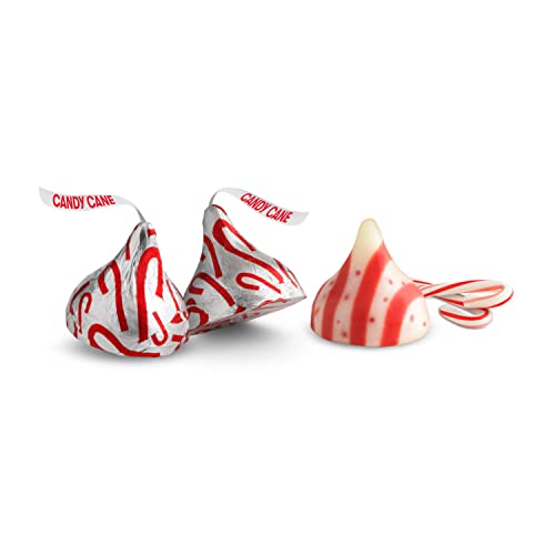 HERSHEYS KISSES Candy Cane Mint With Stripes and Candy Bits Can...